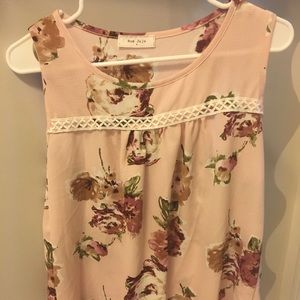 pink tank top with flowers